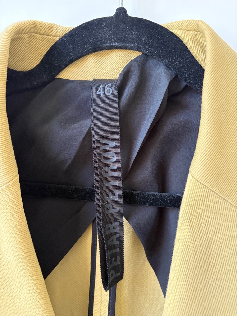 Petar Petrov Mustard Single-Breasted Blazer - Picture 2 of 6
